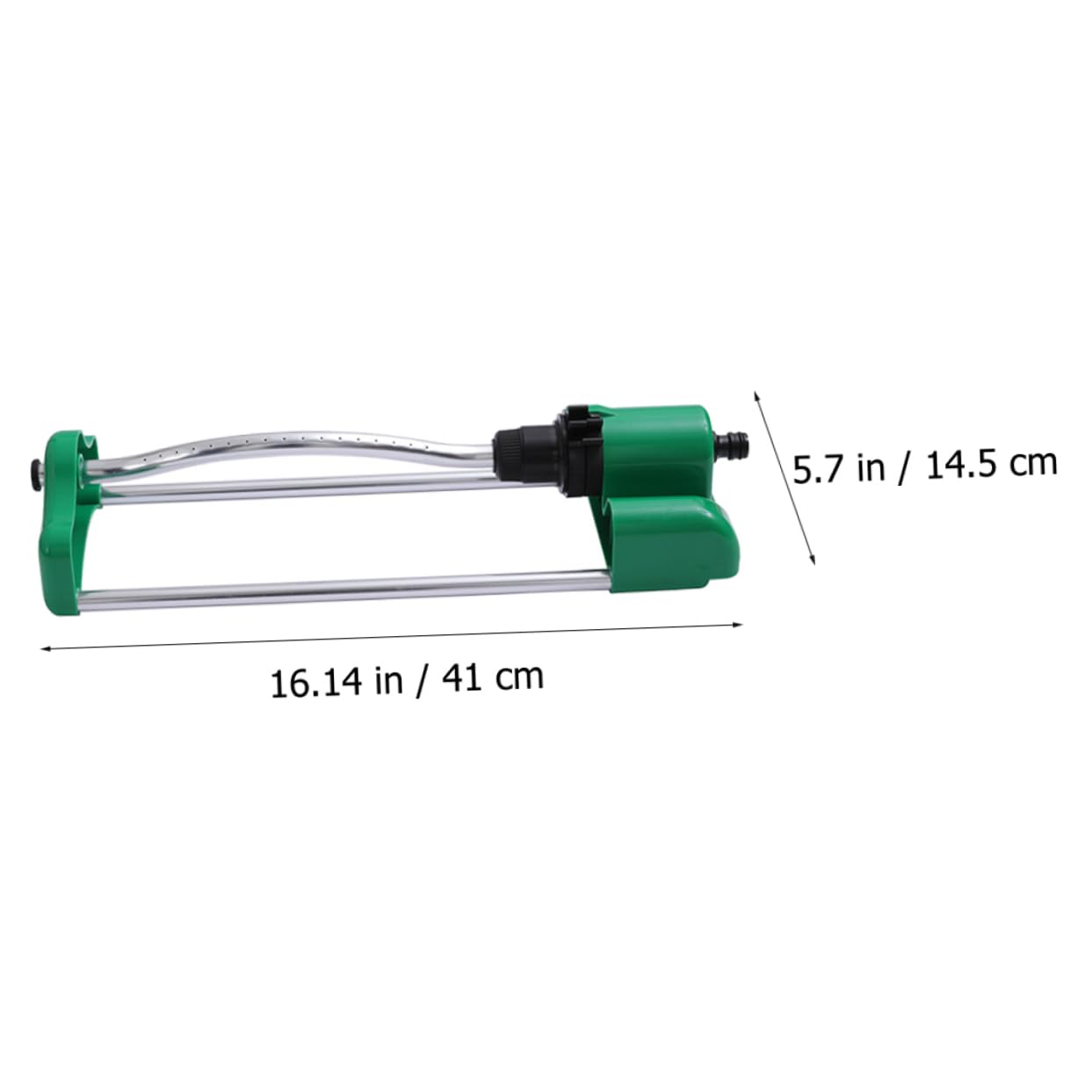 Irrigatore Oscillante da Giardino a 17 Fori, Testina in Lega di Alluminio e Plastica, Spruzzo Fine e Uniforme per Prato e Orto