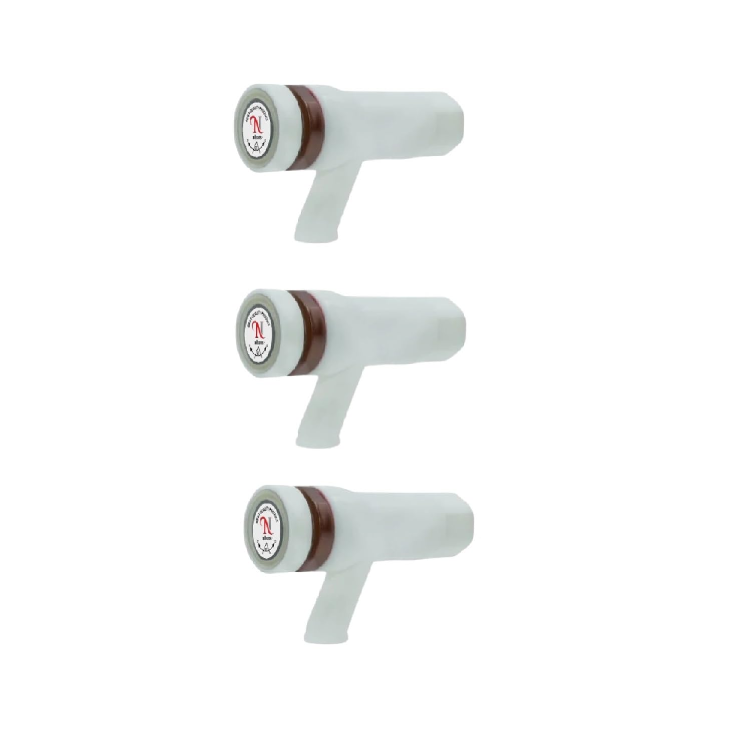 Push Type Water Tap Plastic Cock | Self-Closing Push Faucet for Water Purifier, Cooler & Tank | Leak-Proof & Durable | White (Pack of 3)-image-3