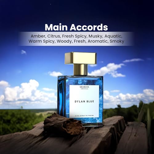 Arabian Aroma Dylan Blue Men's Perfume | Bergamot, Patchouli, Grapefruit, Saffron Notes | Perfumes for Men With Long Lasting Fragrance | Extrait De Perfume | Long Lasting Perfume for Men (50ml)