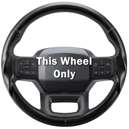 Steering Wheel Cover for Ford F150 2021-2025/ F-150 Lightning 2022-2025/ F250 F350 F450 F550 2023-2025/ Ford Expedition 2022-2024 Car Steering Wheel Cover Protector Accessories for Ford (Matte Black)