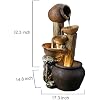 Jeco Tree Pot Outdoor-Indoor Fountain with Illumination, Beige