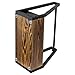MyGift Kitchen Paper Towel Holder, Industrial Matte Black Metal and Solid Wood with Condiment Bottle and Spice Jar Storage Tray