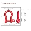 Mytee Products 3/8 Anchor Shackle Forged Carbon Steel w/Alloy Screw Pin Load Limit # 1.0 Ton (2,000 Lbs.) | Double Rust Protection Heavy Duty D Ring Shackle for Towing, Rigging & Vehicle Recovery