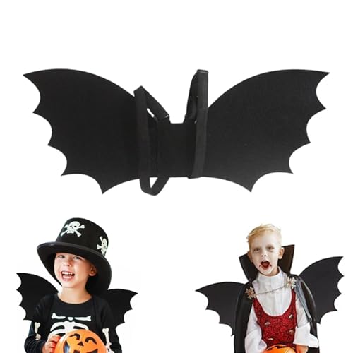dinghaole Disfarce de morcego para crianças, aba de capa de Halloween, asas de morcego para crianças dos 0 aos 5 anos, acessórios de Halloween, acessórios de disfarce para crianças, perfeito para