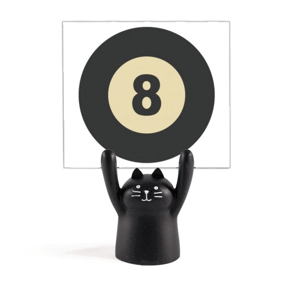 Memo holder chat noir en bois pour bureau et décoration géométrique