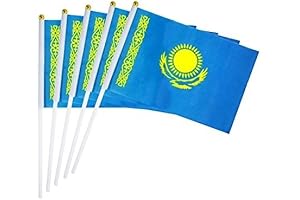 25 Pack Kazakhstan Flag Sticks