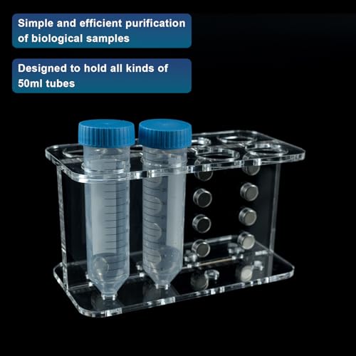 Image of 8 Wells 50ml pcr Tube Magnetic Bead Separator Magnetic Separation Rack for PCR sequencing