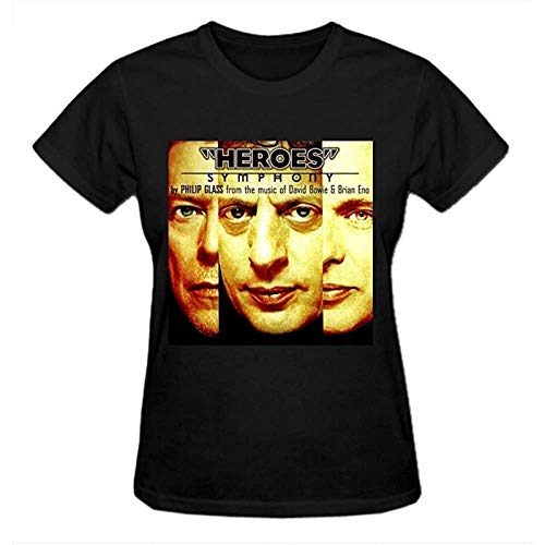 Photo de tuita Philip Glass Heroes Symphony from The Music Plain T Shirts for Women Crew Neck Black XL