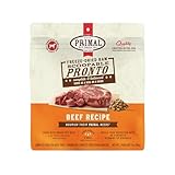 Primal Freeze Dried Dog Food, Pronto Mini Nuggets, Beef; Scoop & Serve, Complete & Balanced Meal; Also Use as Topper or Treat; Premium, Healthy, Grain Free High Protein Raw Dog Food (7 oz)