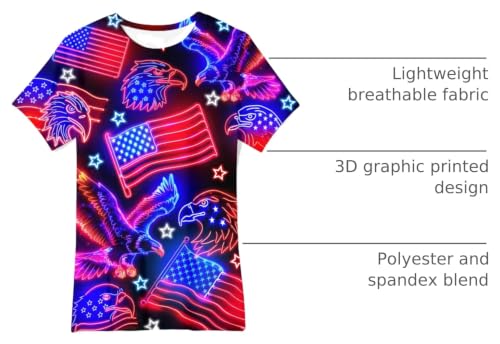 Image of uideazone Tshirts for Boys Kids Short Sleeve T-Shirt 3D Graphic Tee Shirts Tops Clothes 4-16 Years