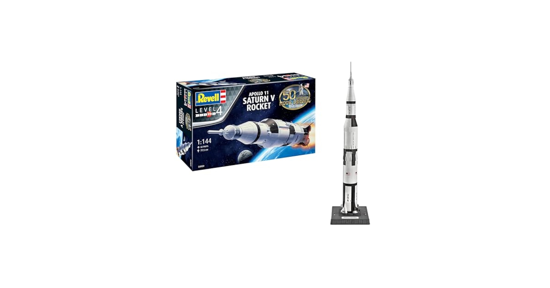 その他 Revell Apollo 11 Saturn V Rocket 1:144 Level 4 Model Kit Apollo 11 Saturn V Rocket 
