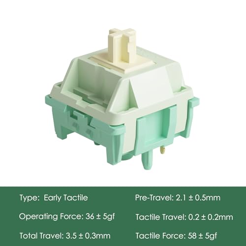 Image of Akko Tactile Keyboard Switches Cilantro Switch 5-Pin for Mechanical Gaming Keyboard Pre-Lubed 36gf (45pcs)