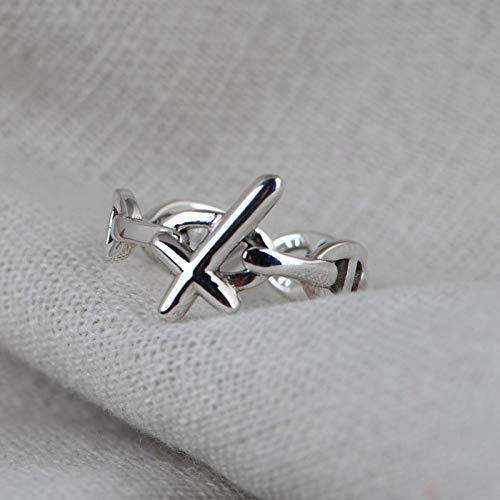 Bague ajustable argent 925 femme torsadée anneau réglable minimaliste tendance