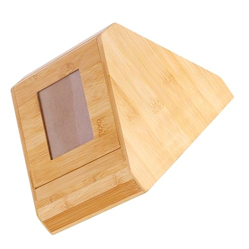 HANABASS ペットメモリアル骨壷 犬や猫の遺灰用フォトフレーム付き竹製火葬骨壷