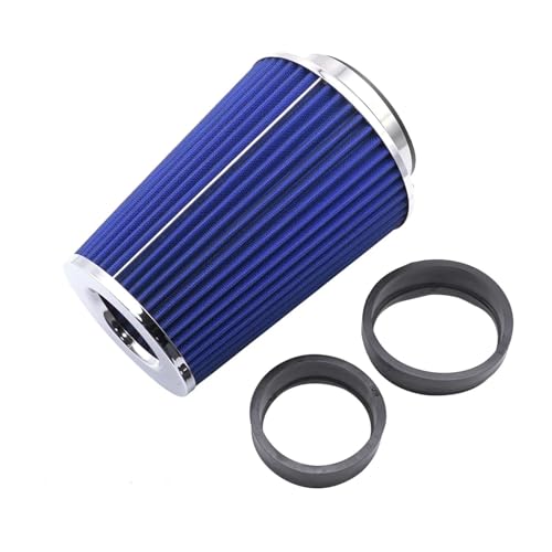 Filtre à air conique moto lavable pour admission froide 76 89 101mm avec pince