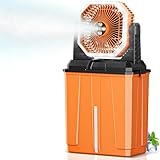 Portable Misting Fan, Rechargeable Outdoor Cooler, Battery Operated Personal Fan with3 Speeds & 8L Bucket for Patio, Camping,Hiking, Backyard, Travel, Desk,Pool, Beach