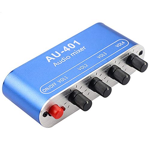 tassieroon Stereo Mixer (4 Input,1 Output) Individually Controls Board DIY Headphones Amplifier Case DC12V - Image 3