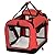 PawHut Folding Fabric Soft Portable Pet Dog Cat Crate Puppy Kennel Cage Carrier House Medium 23" Red New