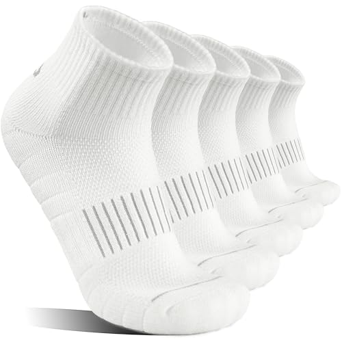 Natugloe 5 Paar Merino Wandersocken Damen Herren,Gepolstert Viertelsöckchen,Sneaker Socken Wollsocken,Outdoor-Sportsocken für Laufen Wandern Bergsteigen