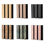 SSHENGYA Acoustic Wood Slat Wall Sample Kit- 6 Wood Slat Colors for Interior Wall Decor, Modern Soundproof Wall Panels