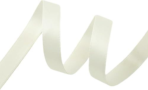 Miniatura 2 de Cinta Crema de 38 Pulgadas de Doble Cara de Satén para Envolver Regalos, Hacer Lazos para el Pelo, Fajas para Sillas, Día de San Valentín, Boda,