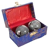 HOODANCOS 1 Paar Tai Chi Baoding Bälle aus Emaille und Metall 42mm für Handmassage...