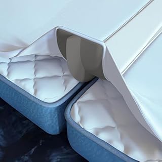 2-in-1 Bed Bridge Twin/Twin XL to King with Attached Sheet – Split Bed Gap Filler & Twin to King Bed Converter (Patent Pending)