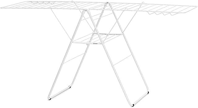 Brabantia HangOn Clothes Drying Rack 82ft 25m White Large Indoor Clothes Airer Laundry Stand with 2 Fold-Out Wings