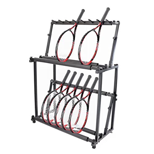 Support de rangement pour raquettes en métal de grande capacité pour garage et salle de jeux