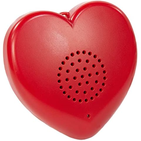 Talking Products, Talking Heart Voice Recordable Sound Button, 2 Minutes Recording. Create your own Personalised Memory Bear, Talking Teddy Plush Toy or Baby Heartbeat Keepsake (Red) Cover