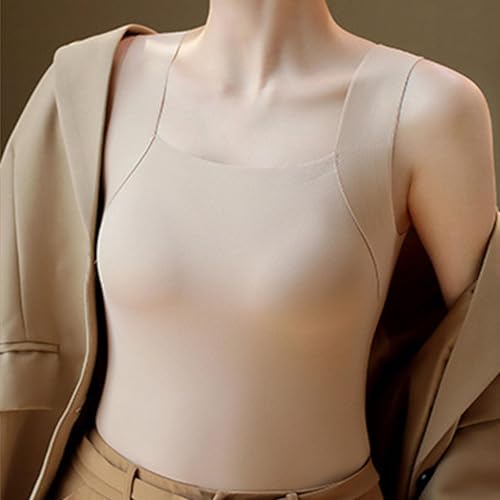 Tank Tops with Built in Bras for Older Women Sleeveless Wide Strap Camisole - image 3