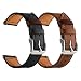Produktbild YaYuu 22mm Leder Armband Samsung Galaxy Watch 46mm/Gear S3 Frontier/Classic Armband Echtes Leder Uhrenarmbänd Sport Strap Armband für Huawei Watch GT/Moto 360 2nd Gen 46mm Smart Watch(Leder)