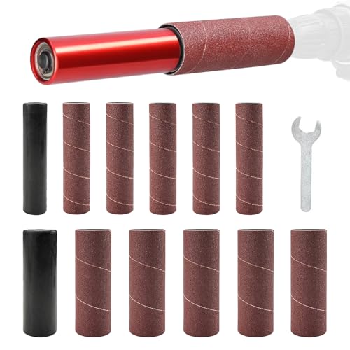 Juego De Tambor De Lijado De Goma, Mandril De Lijado De 1,5 Adaptador De Lijadora De Husillo Manguitos De Lijado Rodillos De Lijado Accesorios Juego De Tambor De Lijado De Mano Para Taladros