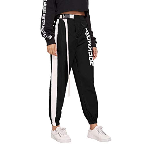 Mujer Pantalones Harajuku Hip Hop Streetwear Pantalones Estilo Callejero Empalmados Pantalones Deportivos...