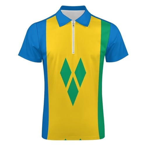 Polo Saint-Vincent-et-les-Grenadines slim fit jaune pour homme