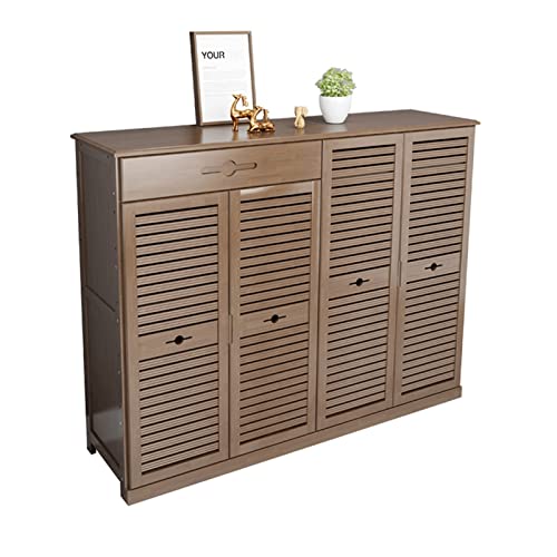 Wooden Cabinet Dust Proof Design Multilayer Shoe Rack Household with Home Furniture (Color : A, Size : 129cm) Commemoration Day