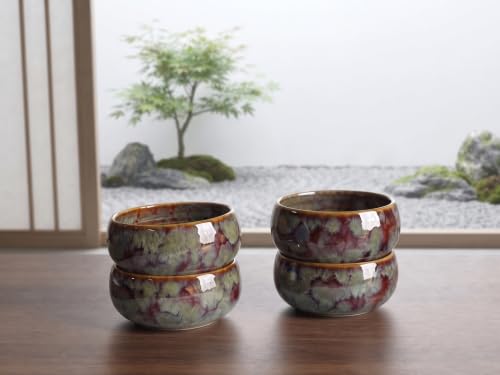Image of Freakway Artisan Crystalline Glaze Ceramic Bowls (Set of 4)
