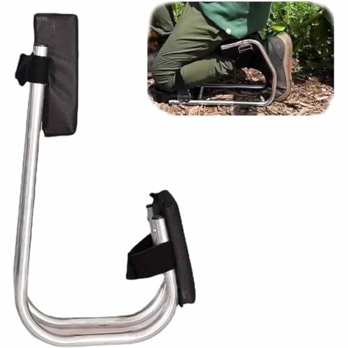 galeyyu Asiento de rodilla para jardinería rodillera con asiento rodillera para silla de jardinería silla de acero inoxidable portátil de rodilla Férula de pierna Asiento de rodilla para proteger las
