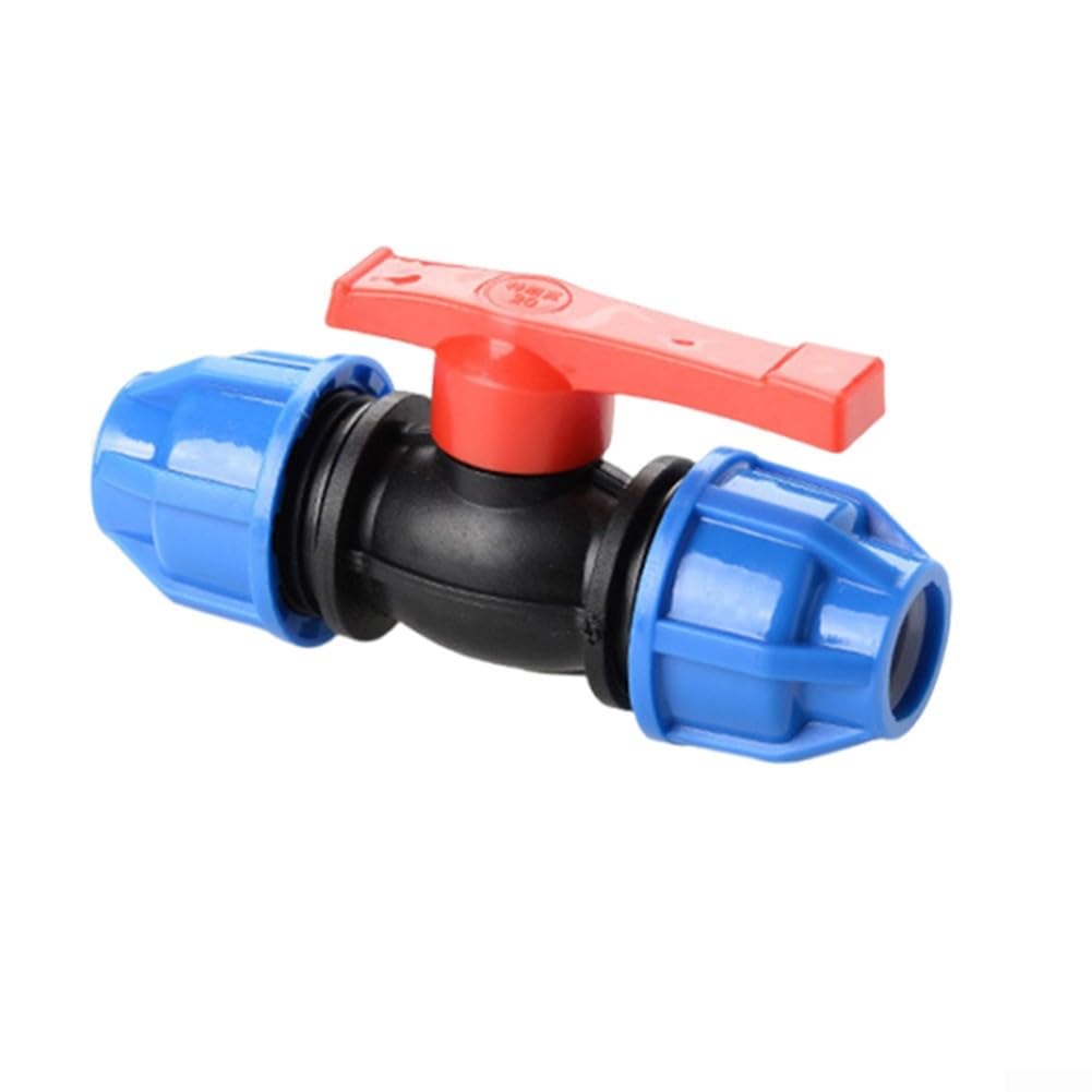 Stop Tap Valve, 20Mm 25Mm 32Mm, for PE Ball Valve Water Pipe Compression Fit Value Tap, Black+Blue(20mm)