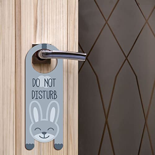 Image of KREEPO Do Not Disturb Rabbit Shaped MDF Door Sign Hanger Size(24cm x 8.5cm) kr54