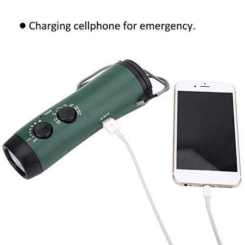 Manivela Lanterna LED, Multi-Function LED Torch Camping Emergência Rádio Carregador de Telefone Lant