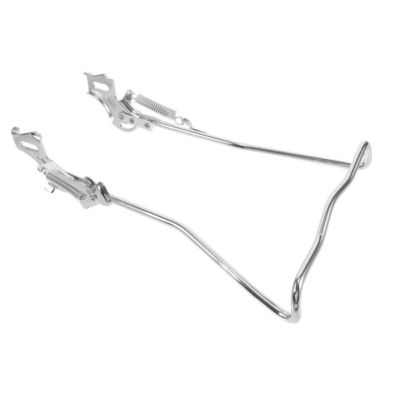 Béquille de Vélo Double Jambes en Acier Argentée pour Bicycle