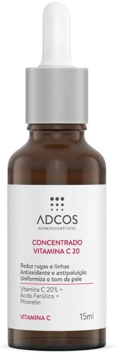 Derma Complex Adcos Vitamina C20 15ml Concentrado Eficaz — Melhor para Combate ao Envelhecimento