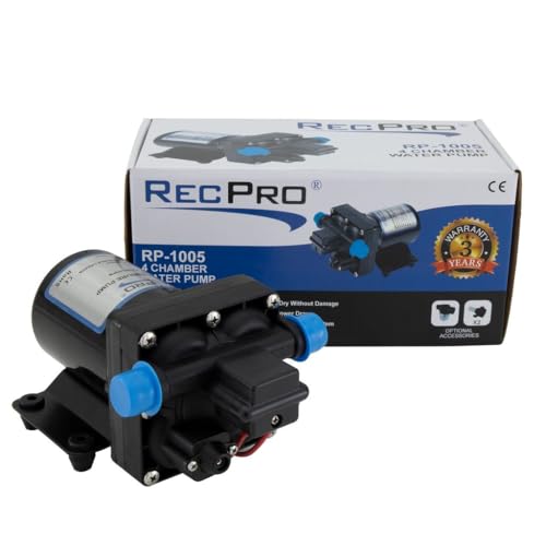 RecPro RV Water Pump Direct Replacement for Shurflo 4008-101-A65 3.0 GPM 12V Self-Prime Camper Water Pump