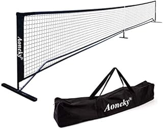 Aoneky 22x3ft Pickleball Paddle Tennis Net Set, Metal Frame Stand and Strong PE Net - Portable Pickle Ball Set for Kids Volleyball, Tennis, Driveway Outdoor Garden Backyard Games