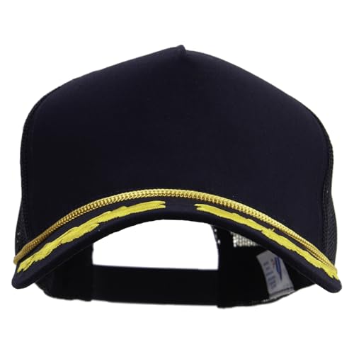 e4Hats.com Captain Trucker Mesh Hat - Navy OSFM