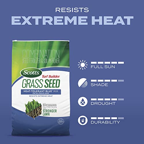 Scotts Turf Builder Grass Seed Heat-Tolerant Blue Mix, 16 lbs. - image 8