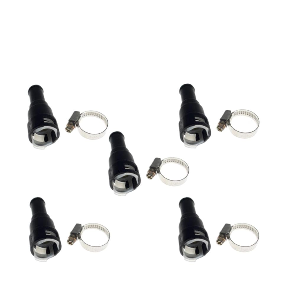 Ogbtklors 5 Pcs Heater Core Coolant Hose Quick Disconnect Connector With Clamp, Compatible With 1986-2011 Trucks, Suvs, And Vans – Replaces Part Numbers 800-404, E69z-18D434-B(5 Pcs)