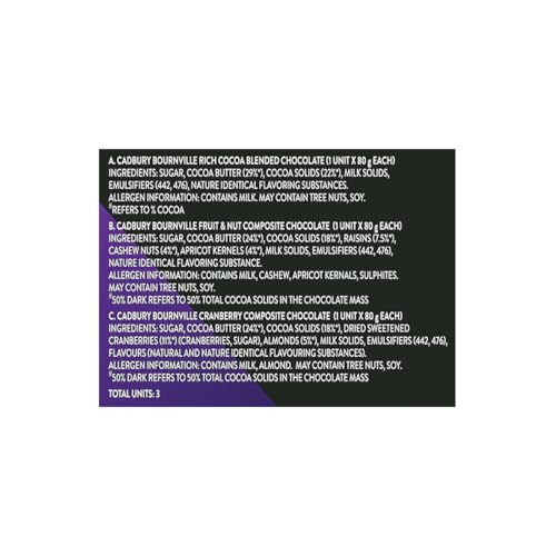 Image of Cadbury Bournville Dark Chocolate Assorted Collection Gift Pack,228 Grams (Pack of 2)