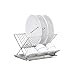 Xuejuanshop Escurridor de Platos Escurreplatos Estante for Platos de Acero Inoxidable Estante for Almacenamiento de Cocina Estante for Drenaje de Platos Plegable 30 cm Estante para Platos